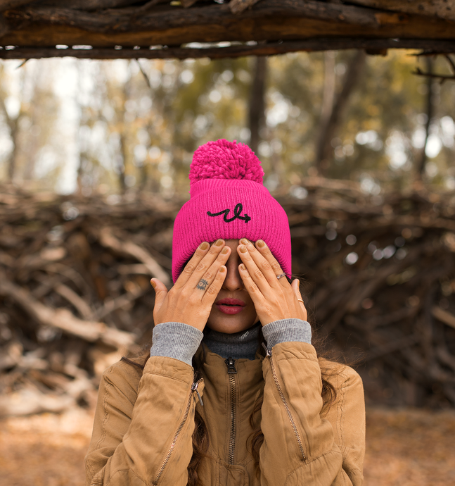 Arrow of the Lands Beanie in Pink